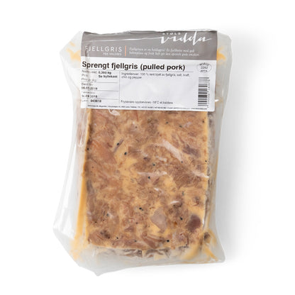 Utegris, pulled pork, frittgående, 3 x 450 g